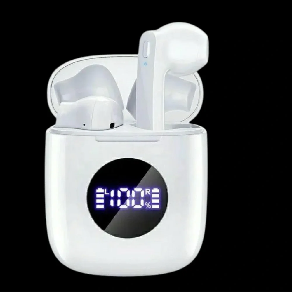 Wireless Bluetooth Earbuds with Charging Case - Black
